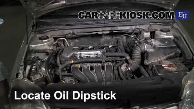 2004 Toyota Corolla Colour 1.6L 4 Cyl. Aceite Controlar nivel de aceite